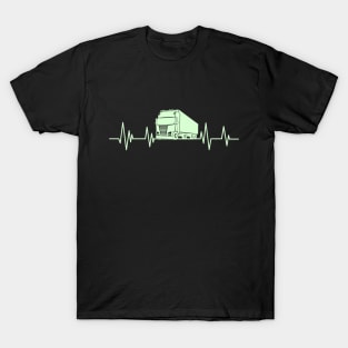 trruck heartbeat Funny Truck Driver , trucker lover T-Shirt